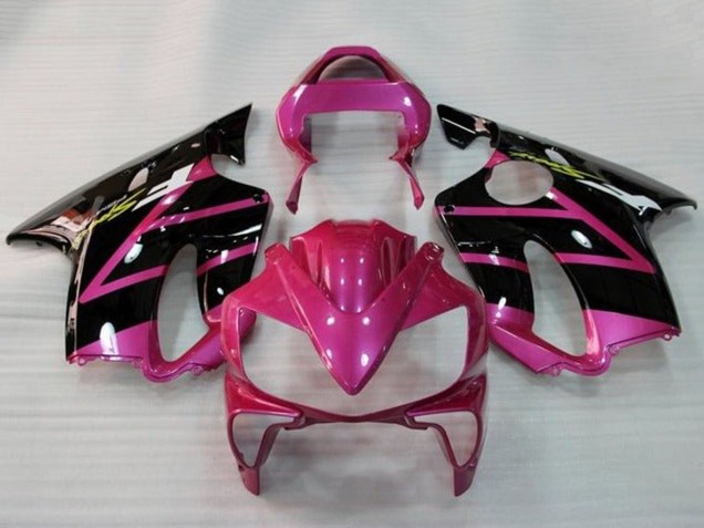 2001-2003 Honda CBR600 F4i Motorcycle Fairings - Pink Glossy Black Stripe Australia