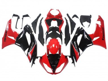 Purchase 2009-2012 Kawasaki ZX6R Motorcycle Fairing - Red Glossy Black Australia