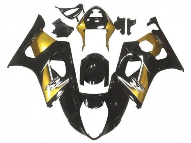 Purchase 2003-2004 Suzuki GSXR 1000 Motorcycle Fairings - Gold Glossy Black Australia