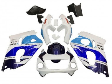 Purchase 1996-2000 Suzuki GSXR 600 / GSXR 750 Motorcycle Fairings - White Triple Blue Australia