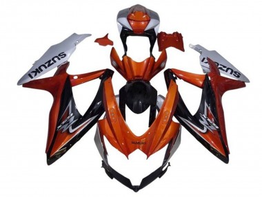 Purchase 2008-2010 Suzuki GSXR 600 / GSXR 750 Motorcycle Fairing - Silver Orange Glossy Black Australia