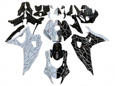 Purchase 2021-2024 Yamaha YZF R7 Motorcycle Fairings - White Black Split Stripe Australia