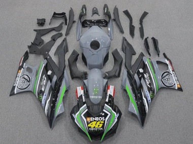 Purchase 2019-2021 Yamaha YZF R3/R25 Motorcycle Fairings - Grey Black Green Black ENEOS Monster 46 Australia