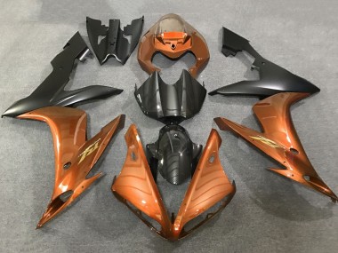 Purchase 2004-2006 Yamaha YZF 1000 R1 Motorcycle Fairings - Orange Faux Carbon Fiber Matte Black Australia