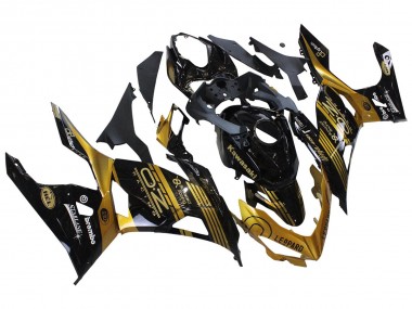 Purchase 2018-2024 Kawasaki EX400 Motorcycle Fairings - Gold Glossy Black Australia