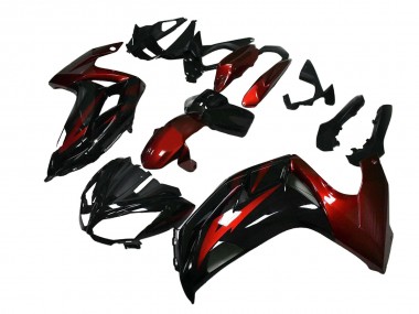Purchase 2012-2016 Kawasaki EX650 Motorcycle Fairings - Red Glossy Black Australia