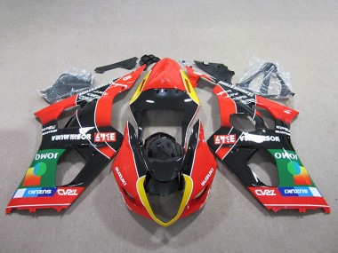 Purchase 2003-2004 Suzuki GSXR 1000 Motorcycle Fairings - Red Yellow Green Black Australia