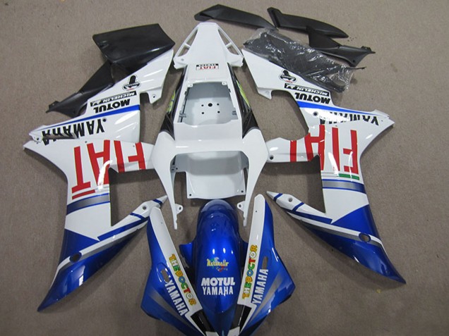 2004-2006 Yamaha YZF R1 Motorcycle Fairings - White Blue Red Fiat Motul Australia