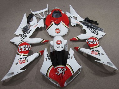 Purchase 2004-2006 Yamaha YZF R1 Motorcycle Fairings - White Red Lucky Strike Australia