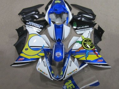 Purchase 2009-2011 Yamaha YZF R1 Motorcycle Fairings - White Blue Yellow Green Monster Semakin Didepan Australia