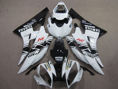 Purchase 2006-2007 Yamaha YZF R6 Motorcycle Fairings - White Glossy Black Motul Australia