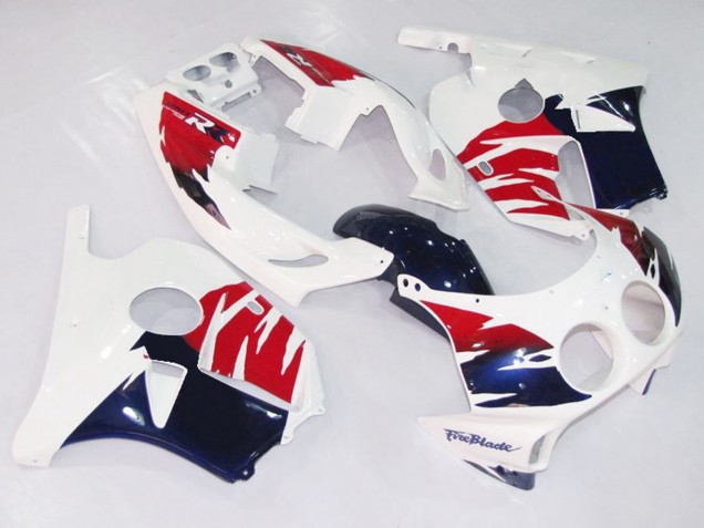 1990-1998 White Red and Blue CBR250RR Fairings 1990-1998 White Red and Blue CBR250RR Fairings