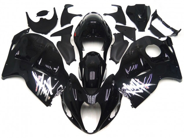 1997-2007 Gloss Black with Silver Decals GSXR 1300 Hayabusa Fairings