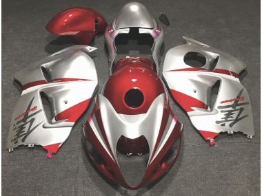 1997-2007 Gloss Red and Silver GSXR 1300 Hayabusa Fairings