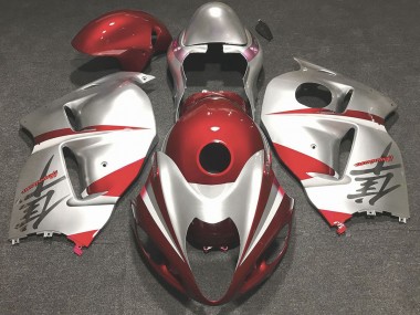1997-2007 Gloss Red and Silver GSXR 1300 Hayabusa Fairings