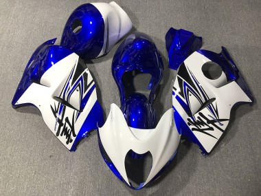 1997-2007 Gloss White & Blue GSXR 1300 Hayabusa Fairings