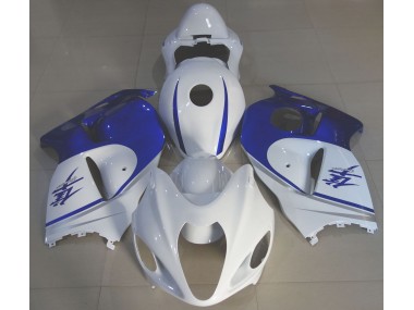 1997-2007 Gloss White & Deep Blue GSXR 1300 Hayabusa Fairings