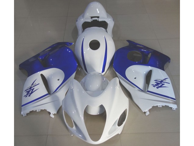 1997-2007 Gloss White & Deep Blue GSXR 1300 Hayabusa Fairings 1997-2007 Gloss White & Deep Blue GSXR 1300 Hayabusa Fairings
