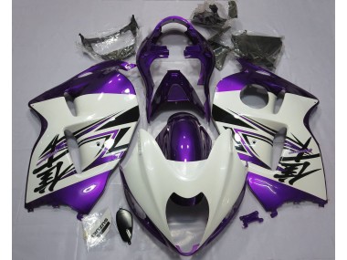 1997-2007 Gloss White & Purple GSXR 1300 Hayabusa Fairings