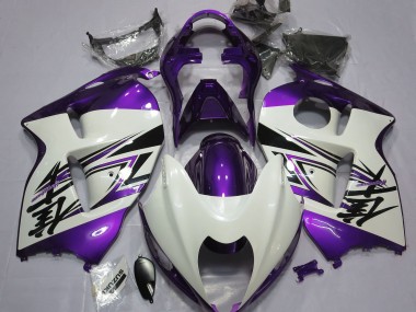 1997-2007 Gloss White & Purple GSXR 1300 Hayabusa Fairings
