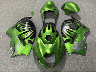 1997-2007 Green and Black GSXR 1300 Hayabusa Fairings