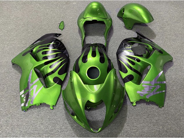 1997-2007 Green and Black GSXR 1300 Hayabusa Fairings 1997-2007 Green and Black GSXR 1300 Hayabusa Fairings