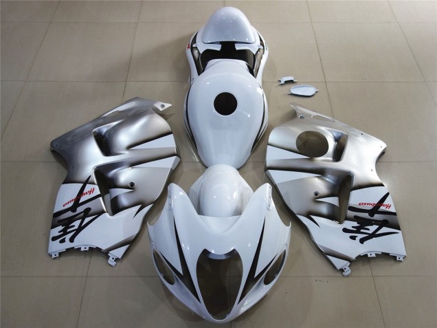 1997-2007 White & Shiny Silver GSXR 1300 Hayabusa Fairings