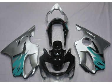 1999-2000 Gloss Silver & Teal CBR600 F4 Fairings