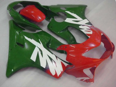 1999-2000 Green Red and White Decal CBR600 F4 Fairings