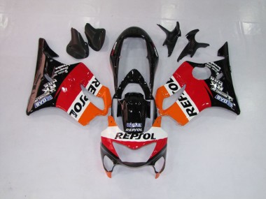 1999-2000 Repsol Red Orange and Black CBR600 F4 Fairings