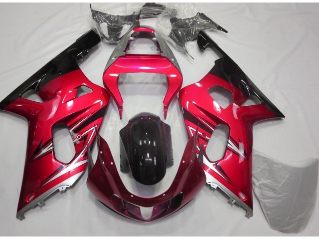 2001-2003 Red and Silver GSXR 600-750 Fairings