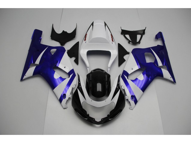 2001-2003 White and Blue GSXR 600-750 Fairings