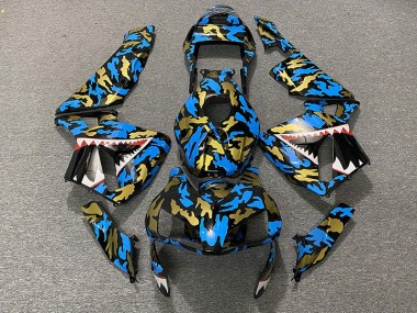 2003-2004 Blue and Gold Camo CBR600RR Fairings