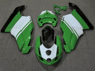 2003-2004 Gloss Green & White Ducati 749 999 Fairings