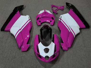 2003-2004 Gloss Pink & White Ducati 749 999 Fairings