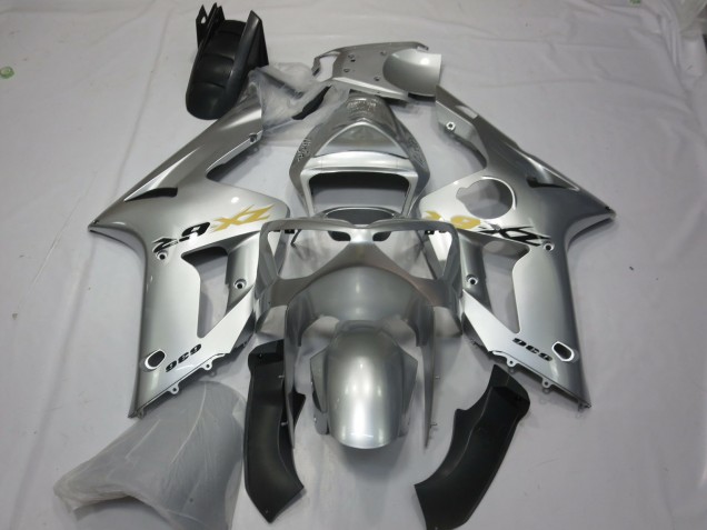 2003-2004 Silver OEM Style ZX6R Fairings 2003-2004 Silver OEM Style ZX6R Fairings