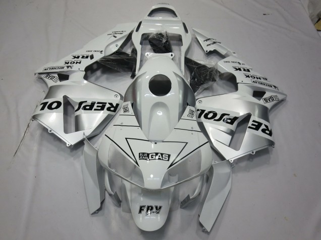 2003-2004 White Silver Repsol CBR600RR Fairings