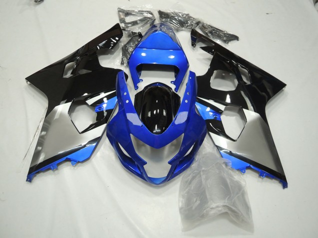2004-2005 Blue Black and Silver GSXR 600-750 Fairings 2004-2005 Blue Black and Silver GSXR 600-750 Fairings