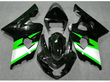 2004-2005 Gloss Black & Green GSXR 600-750 Fairings