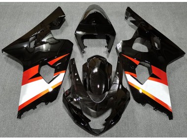 2004-2005 Gloss Black & Orange GSXR 600-750 Fairings
