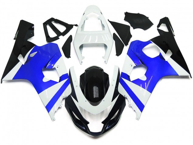2004-2005 Gloss White and Gloss Blue GSXR 600-750 Fairings