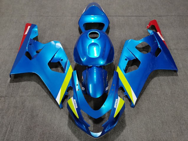 2004-2005 Pearl Blue Yellow GSXR 600-750 Fairings 2004-2005 Pearl Blue Yellow GSXR 600-750 Fairings