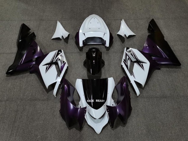 2004-2005 White Purple and Black ZX10R Fairings