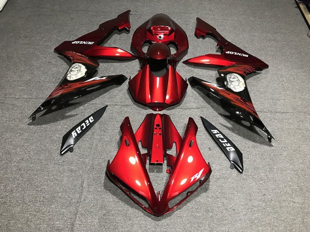 2004-2006 Gloss Red & Logos R1 Fairings
