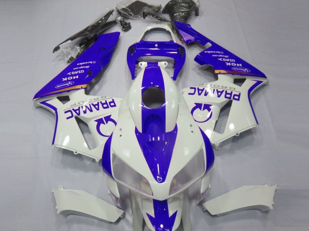2005-2006 Blue and White Custom CBR600RR Fairings 2005-2006 Blue and White Custom CBR600RR Fairings