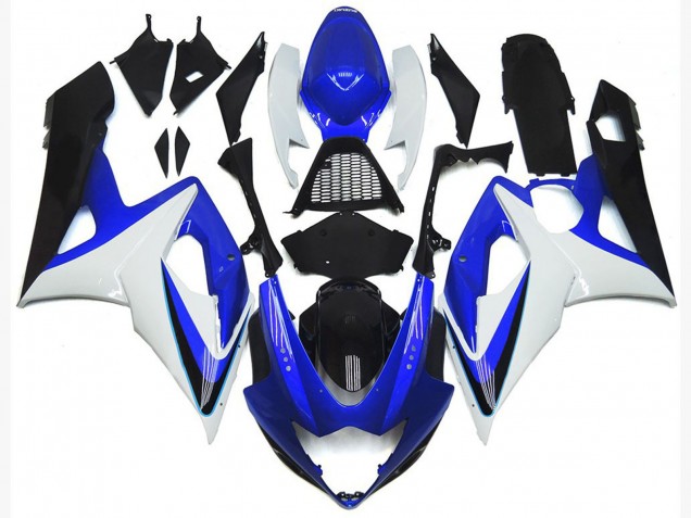 2005-2006 Gloss Blue and White GSXR 1000 Fairings 2005-2006 Gloss Blue and White GSXR 1000 Fairings