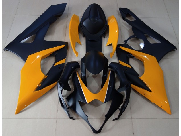 2005-2006 Matte Black & Light Orange GSXR 1000 Fairings 2005-2006 Matte Black & Light Orange GSXR 1000 Fairings