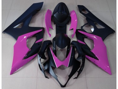 2005-2006 Matte Black & Pink GSXR 1000 Fairings