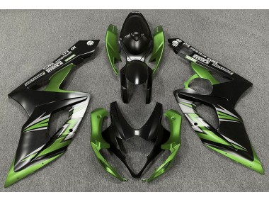 2005-2006 Matte Black and Green GSXR 1000 Fairings