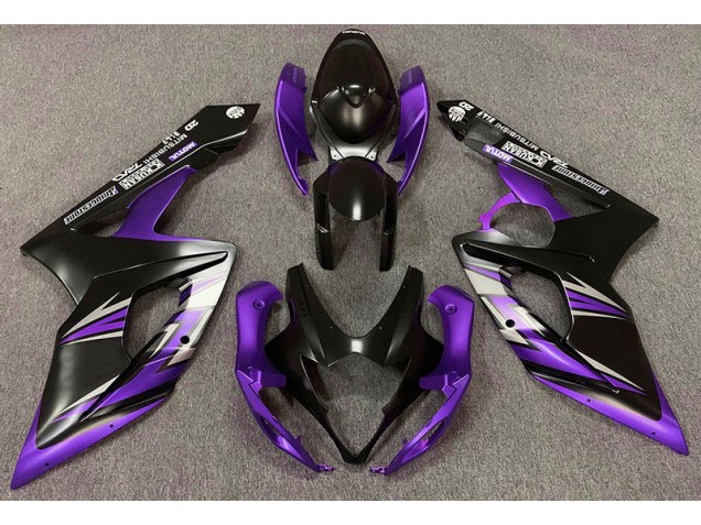 2005-2006 Matte Black and Purple GSXR 1000 Fairings
